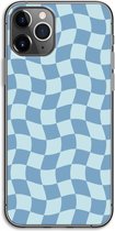 Case Company® - Hoesje geschikt voor iPhone 11 Pro hoesje - Grid Blauw - Soft Cover Telefoonhoesje - Bescherming aan alle Kanten en Schermrand