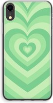 Case Company® - Hoesje geschikt voor iPhone XR hoesje - Hart Groen - Soft Cover Telefoonhoesje - Bescherming aan alle Kanten en Schermrand