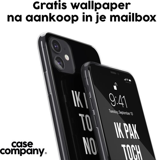 Case Company® - Hoesje geschikt voor iPhone XS hoesje - Ik pak nooit op - Zwart - Soft Cover Telefoonhoesje - Bescherming aan alle Kanten en Schermrand
