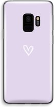 Case Company® - Hoesje geschikt voor Samsung Galaxy S9 hoesje - Klein hartje paars - Soft Cover Telefoonhoesje - Bescherming aan alle Kanten en Schermrand