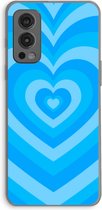 Case Company® - Hoesje geschikt voor OnePlus Nord 2 5G hoesje - Hart Blauw - Soft Cover Telefoonhoesje - Bescherming aan alle Kanten en Schermrand