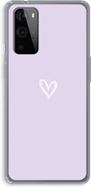 Case Company® - Hoesje geschikt voor OnePlus 9 Pro hoesje - Klein hartje paars - Soft Cover Telefoonhoesje - Bescherming aan alle Kanten en Schermrand