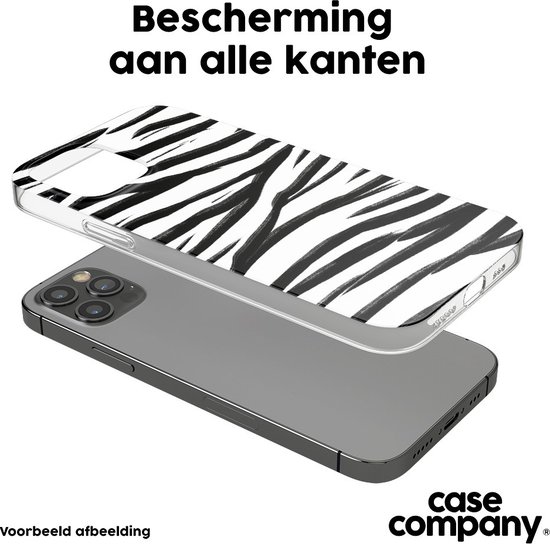 Case Company® - Hoesje met koord geschikt voor Samsung Galaxy A32 4G hoesje met Koord - Zebra pattern - Telefoonhoesje met Zwart Koord - Bescherming aan alle Kanten en Over de Schermrand