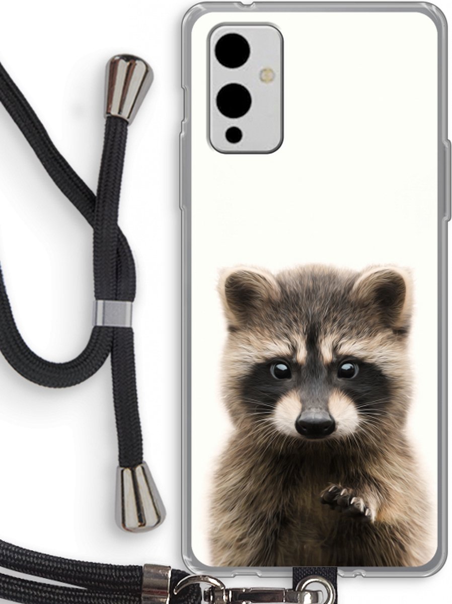 Case Company® - OnePlus 9 hoesje met Koord - Rocco - Telefoonhoesje met Zwart Koord - Bescherming aan alle Kanten en Over de Schermrand