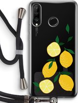 Case Company® - Hoesje met koord geschikt voor Huawei P30 Lite hoesje met Koord - You're my lemon - Telefoonhoesje met Zwart Koord - Bescherming aan alle Kanten en Over de Schermrand