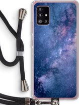 Case Company® - Hoesje met koord geschikt voor Samsung Galaxy A51 5G hoesje met Koord - Nebula - Telefoonhoesje met Zwart Koord - Bescherming aan alle Kanten en Over de Schermrand