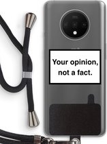 Case Company® - Hoesje met koord geschikt voor OnePlus 7T hoesje met Koord - Your opinion - Telefoonhoesje met Zwart Koord - Bescherming aan alle Kanten en Over de Schermrand