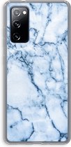 Case Company® - Hoesje geschikt voor Samsung Galaxy S20 FE / S20 FE 5G hoesje - Blauw marmer - Soft Cover Telefoonhoesje - Bescherming aan alle Kanten en Schermrand