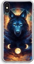 Case Company® - Hoesje geschikt voor iPhone X hoesje - Wolf Dreamcatcher - Soft Cover Telefoonhoesje - Bescherming aan alle Kanten en Schermrand