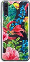 Case Company® - Hoesje geschikt voor Samsung Galaxy A50 hoesje - Papegaaien - Soft Cover Telefoonhoesje - Bescherming aan alle Kanten en Schermrand
