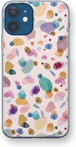 Case Company® - Hoesje geschikt voor iPhone 12 mini hoesje - Terrazzo Memphis - Soft Cover Telefoonhoesje - Bescherming aan alle Kanten en Schermrand
