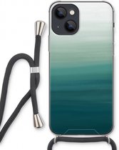 Case Company® - Hoesje met koord geschikt voor iPhone 13 hoesje met Koord - Ocean - Telefoonhoesje met Zwart Koord - Extra Bescherming aan alle Kanten en Over de Schermrand