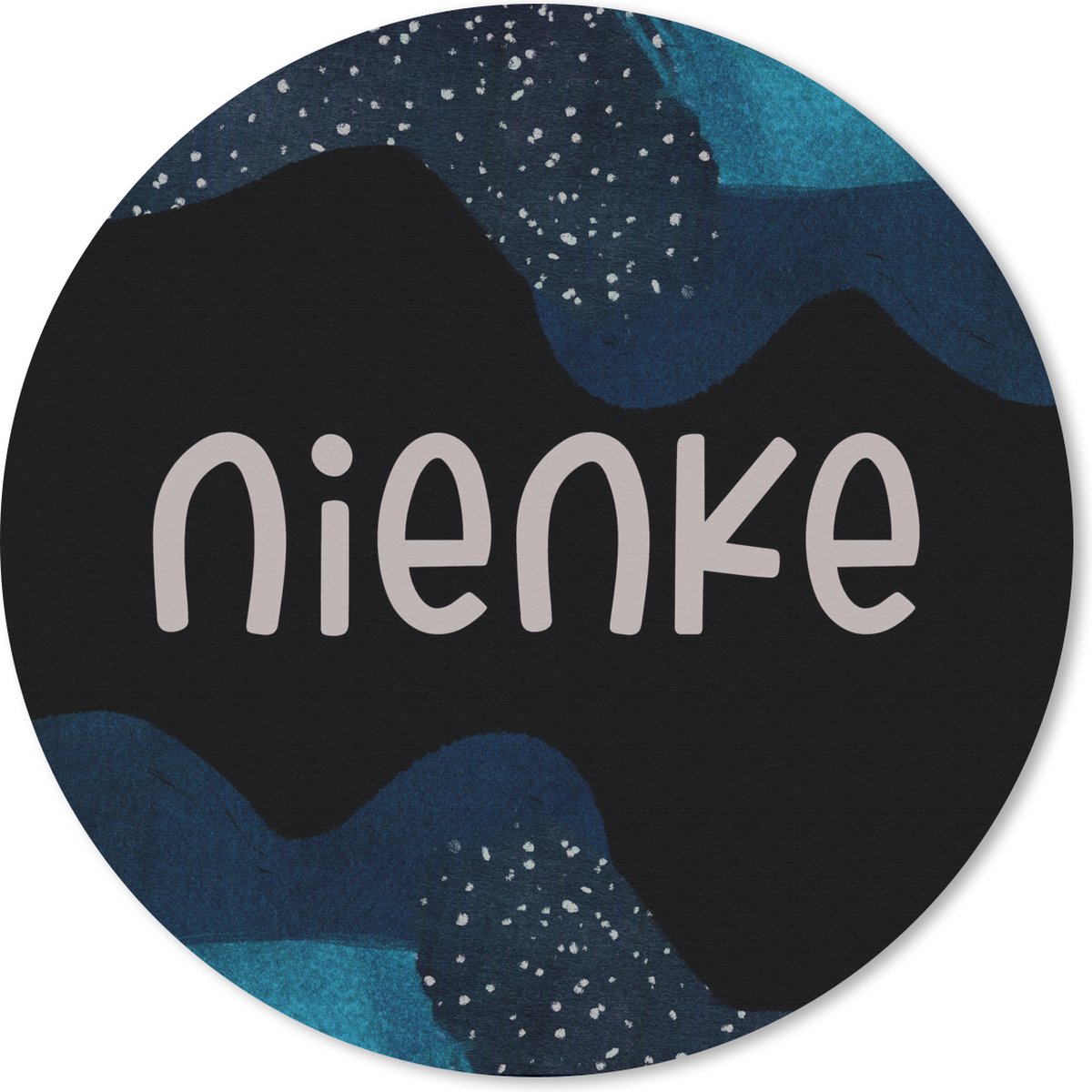 Muismat rond 20x20 cm - Mousepad Nienke - Pastel - Meisje - Ronde muismatten
