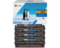 G&G 207X XL Tonercartridge Geschikt voor HP 207A 207X… - Hoge Capaciteit voor HP Color LaserJet Pro M255DW, M255NW, MFP M282NW, M283FDN en M283FDW