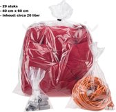Plastic zakken groot 20 stuks 40cm x 60cm LDPE zakken polyzakken vlak transparant 40x60 - 400x600mm - Vlakke zakken - Bomba