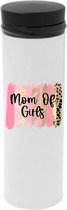 Thermosfles-500 ml-warm en koude dranken-speciaal voor mama-mom of girls roze streepjes