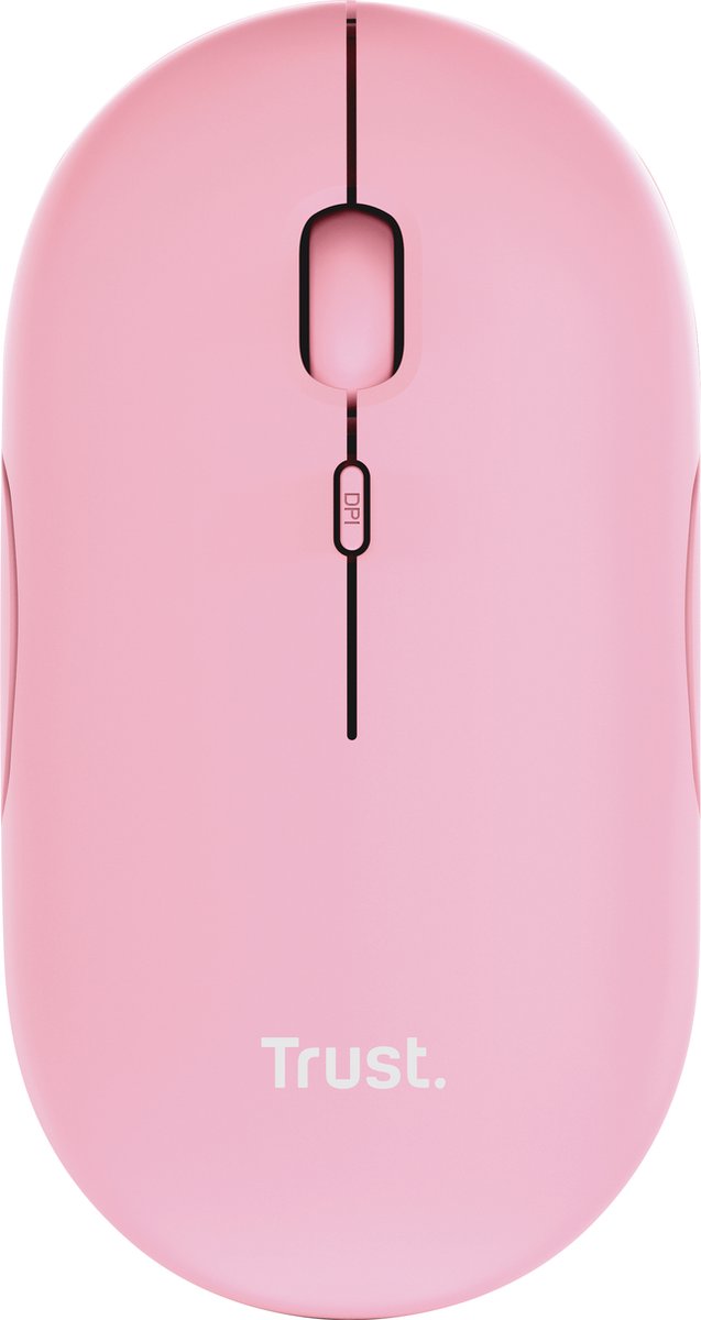 Trust Puck - Muis - Ultra dun - Oplaadbaar - Draadloos ? Roze