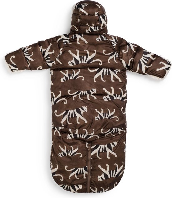 Elodie Baby Overall - Skipak Baby - Baby Voetenzak - Voetenzak autostoel -White Tiger - 0/6 maanden van Merkloos — afbeelding 2