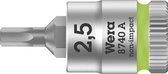 Wera 8740 A 05003331001 6 pans intérieurs Douille-embout 2.5 mm 1/4 (6.3 mm)