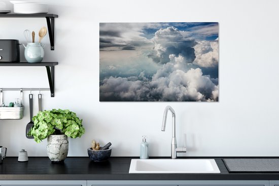 Peintures sur Toile - Nuageux - 90x60 cm - Décoration murale