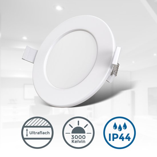 B.K.Licht - Set Van 6 LED Inbouwspots - Voor Binnen   Spotjes Inbouw   Kantelbaar   Ronde   Ip23   9cm   3 000k   460 Lm   5w 639055039