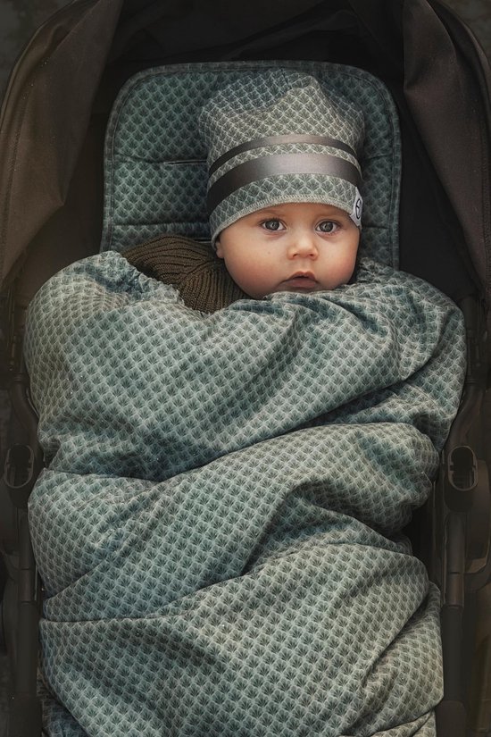 Elodie 2-in-1 voetenzak en inlegkussen - Voetenzak buggy - Voetenzak kinderwagen - Turquoise Nouveau van Elodie — afbeelding 4