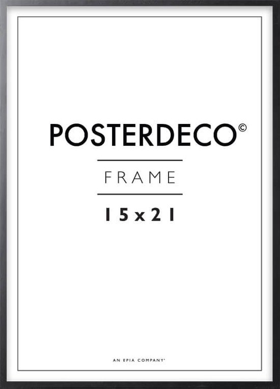 Fotolijst - Posterdeco - Premium Hout - Fotomaat 15x21 cm (A5) - Posterlijst - Fotolijstje - Zwart