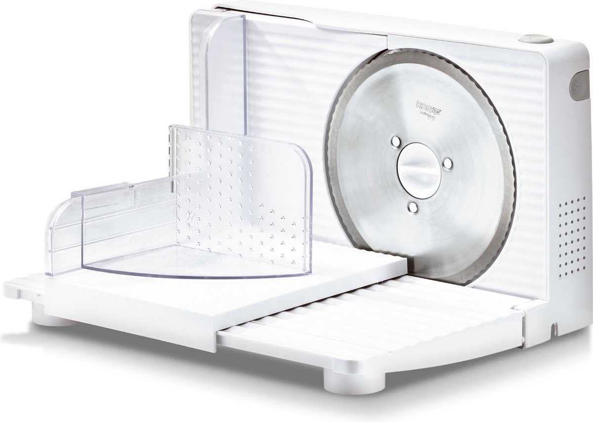 Silvercrest Allessnijder - Vermogen: 100 W - Maximale snijdikte: 17 mm - Antislipvoetjes - Voor het moeiteloos snijden van brood, kaas en groenten - Compact ontwerp en opvouwbaar om ruimte te besparen - Nauwkeurig, afneembaar gekarteld mes