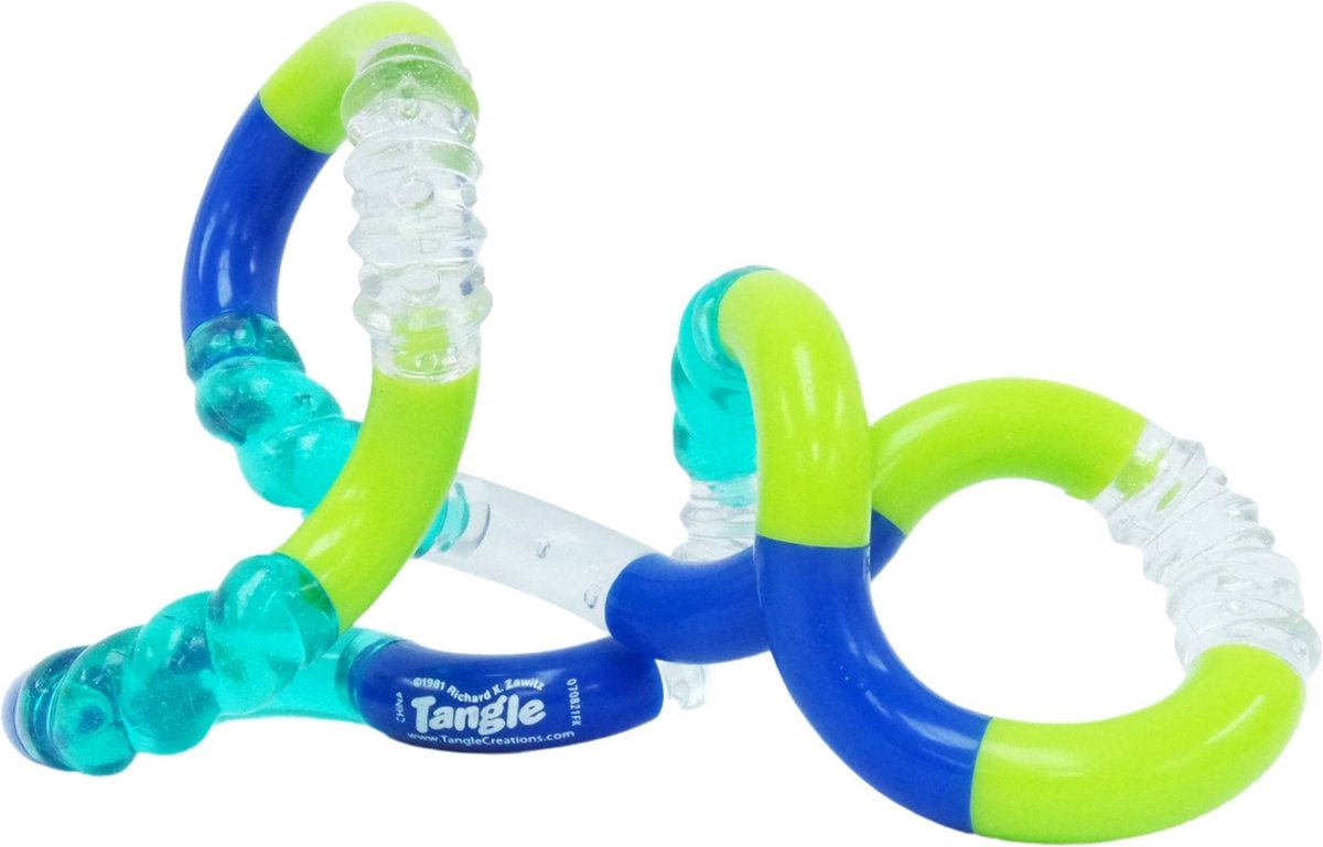 Tangle Crazy Junior - Groen - Blauw - The Original Fidget Toy