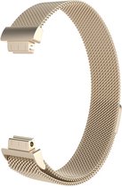 Luxe Milanees Bandje Geschikt Voor Fitbit Inspire (HR) & Inspire 2 - Vervangende Horloge Armband Voor Smartwatch - Champagne
