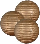 3 gouden lampionnen 25 cm
