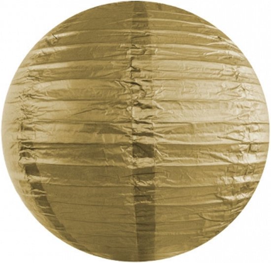 Luxe bol lampion goud 35 cm