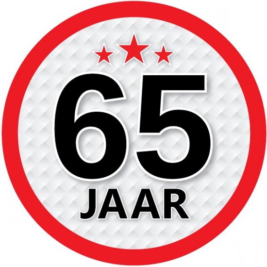 Verjaardag Leeftijd stickers pakket - 65 jaar thema - 10x stuks - 2 ...