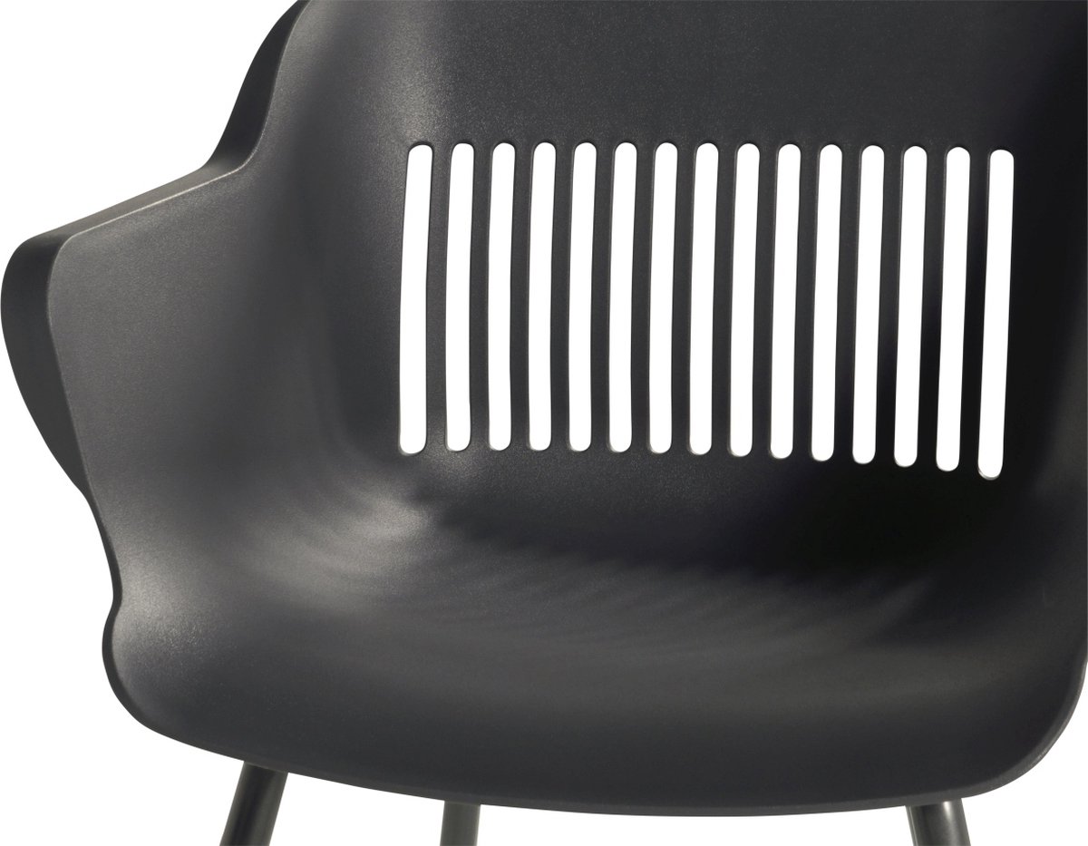 Hartman Jill Alu Rondo chaise de jardin - Set de 2 - Gris foncé