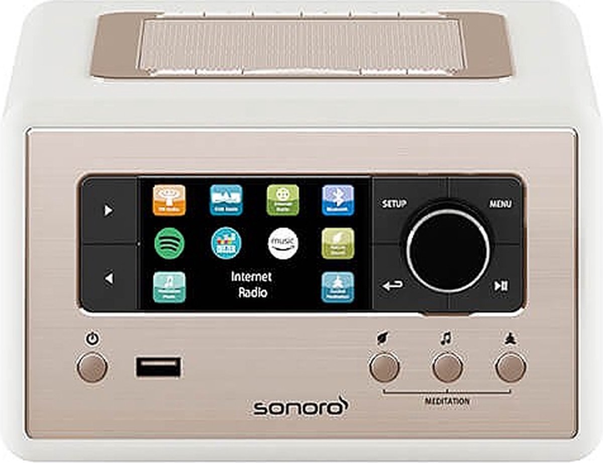 Sonoro RELAX V2 - Internet Radio - DAB+ radio en Bluetooth - Mat Wit