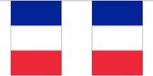 2x Ligne de drapeau extérieur France 3 mètres - Drapeau français - Fournitures de fête des supporters - Décoration et décorations champêtres