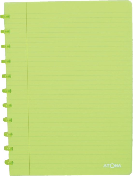 Atoma Trendy schrift, ft A4, 144 bladzijden, gelijnd, transparant groen