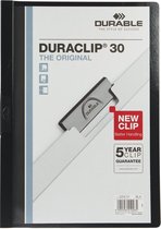 Klemmap durable 2200 a4 pl/tr 3mm zwart | 1 stuk | 25 stuks