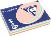 Clairefontaine Trophée Pastel, gekleurd papier, A3, 80 g, 5 x 100 vel, geassorteerde kleuren 5 stuks