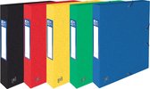 Elba elastobox Oxford Top File+ rug van 4 cm, geassorteerde kleuren 9 stuks