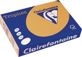 Clairefontaine Trophée Pastel, gekleurd papier, A4, 160 g, 250 vel, mokkabruin 4 stuks