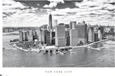 New York poster - Manhattan - Brooklyn bridge - Skyline - zwart-wit - 61 x 91.5 cm