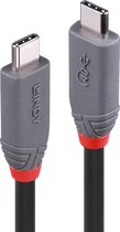 LINDY USB-kabel USB 4.0 USB-C stekker, USB-C stekker 0.8 m Zwart 36947