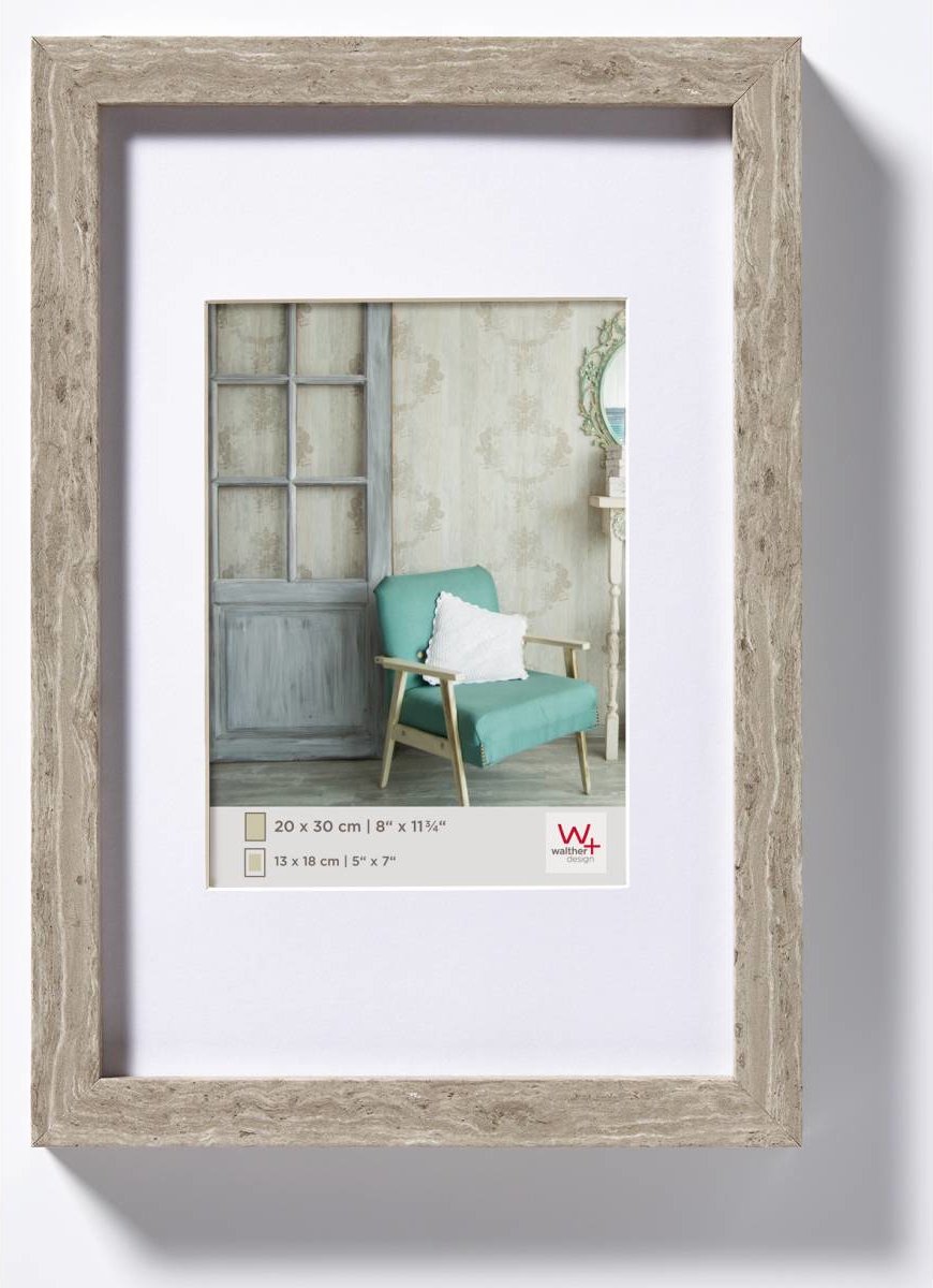 Walther Stockholm - MDF Houten lijst- Fotoformaat 20x30 cm - Grijs