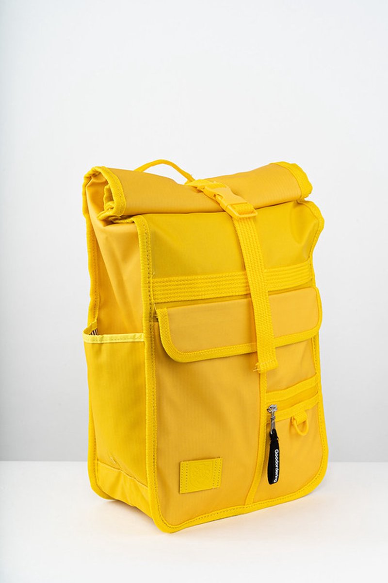 Rugzak Goodordering Monochrome Mini Rolltop Backpack Geel