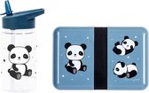 Avantage combiné ; gourde et lunch box : Panda | A Little Lovely Company
