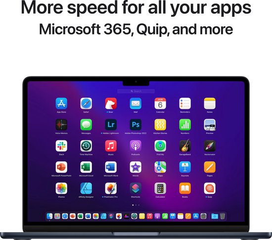 13.6" Retina, IPS, 2560 x 1664px, Apple M2 (8-core CPU, 8-core GPU, 16-core Neural Engine), 8GB, 256GB SSD, 2 x Thunderbolt/USB 4, 802.11ax Wi-Fi 6, Bluetooth 5.0, macOS