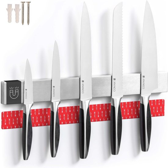 Aimant pour couteaux de cuisine Coninx - Porte-couteau magnétique en acier  inoxydable... | bol.com