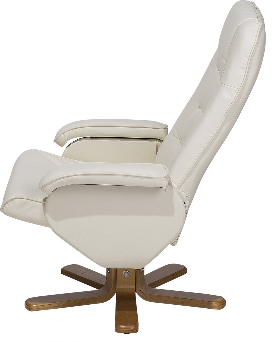 BELIANI RELAXPRO Fauteuil Bruin Kunstleer met - afbeelding 2