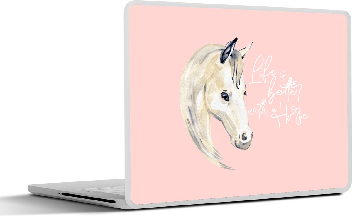 Laptop sticker - 12.3 inch - Spreuken - Life is better with a horse - Quotes - Paarden - 30x22cm - Laptopstickers - Laptop skin - Cover